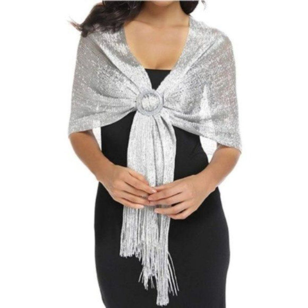 Sparkling Metallic Shawls And Wraps